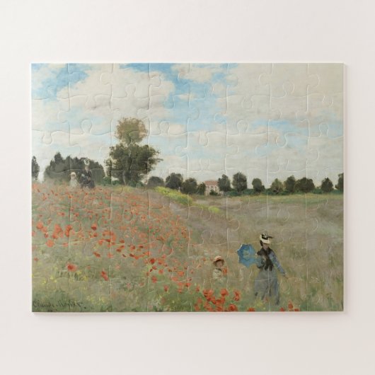 Het papaverveld bij Argenteuil door Claude Monet Legpuzzel (Horizontaal)