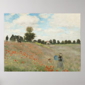 Het papaverveld bij Argenteuil door Claude Monet Poster (Voorkant)