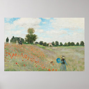 Het papaverveld bij Argenteuil door Claude Monet Poster