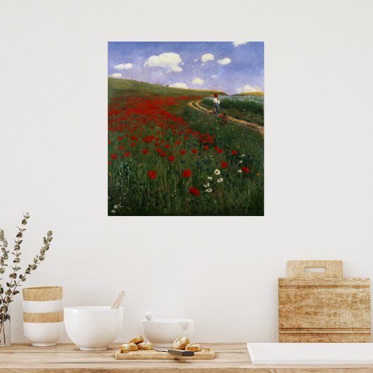 Het papaverveld poster (Keuken)