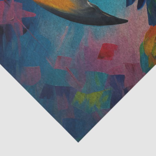 Het papegaai ontkoppelde weefsel papier (Detail)