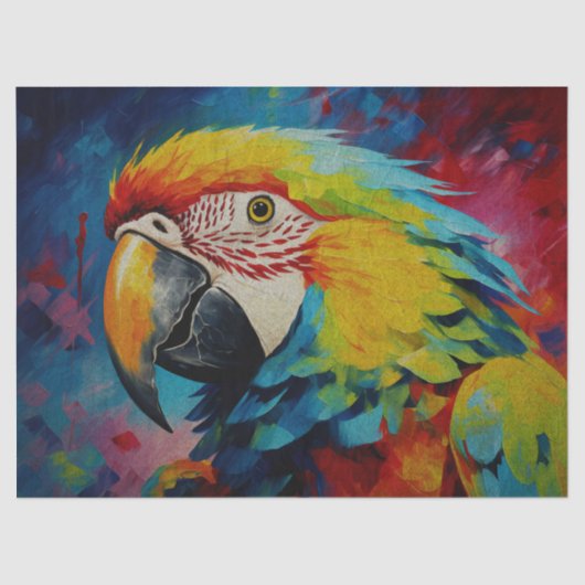 Het papegaai ontkoppelde weefsel papier (Voorkant)