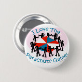 Het parachutespel ronde button 5,7 cm (Voorkant /achterkant)