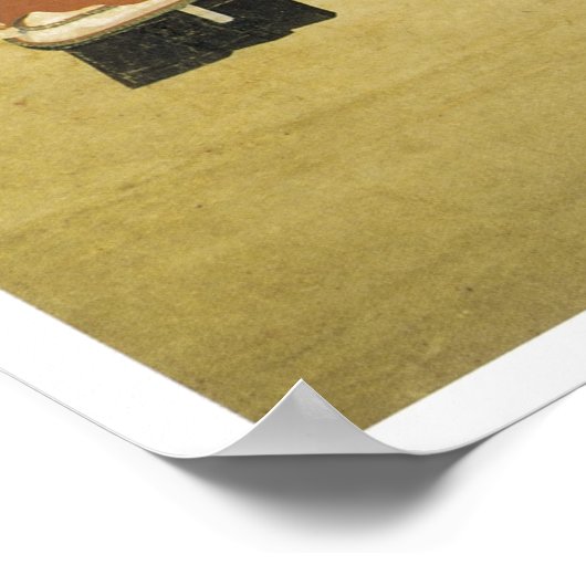 Het paraderen Courtesan met Bediende, Stijl van Mo Poster (Hoek)