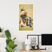 Het paraderen Courtesan met Bediende, Stijl van Mo Poster (Thuiskantoor)