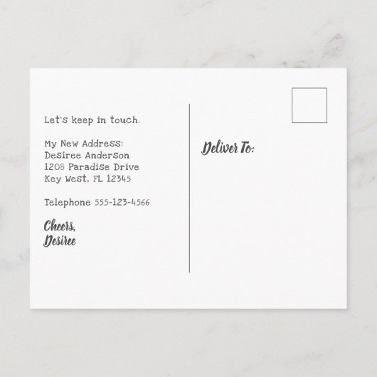 Het paradijs heet Tropical White Orchids Ik ben ve Briefkaart (Achterkant)