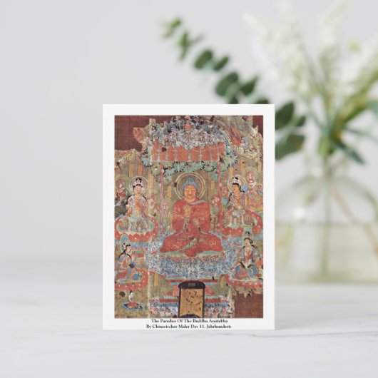 Het paradijs van de Boeddha Amitabha Briefkaart (Staand voorkant)