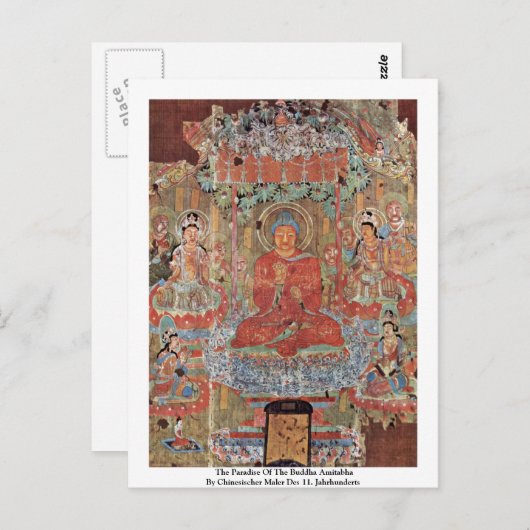 Het paradijs van de Boeddha Amitabha Briefkaart (Voorkant / Achterkant)