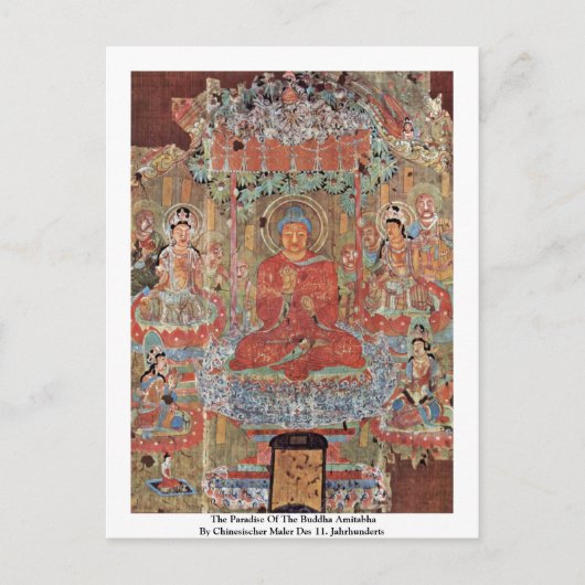 Het paradijs van de Boeddha Amitabha Briefkaart (Voorkant)