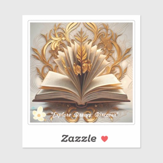 Het paradijs van de boekenwurm sticker (Vel)