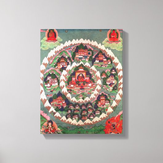 Het Paradijs van Shambhala, Tibetaanse banner Canvas Afdruk (Voorkant)