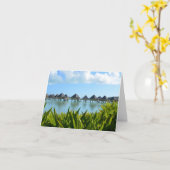 Het paradijs wacht u groet kaart (Gele Bloem)