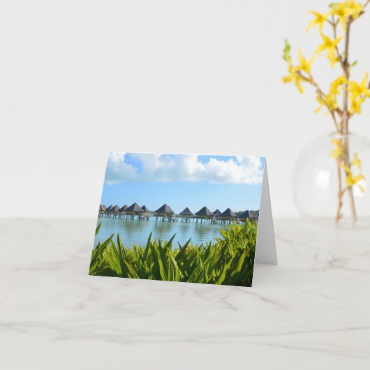 Het paradijs wacht u groet kaart (Gele Bloem)