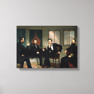 Het pareldoek van Abraham Lincoln Canvas Afdruk
