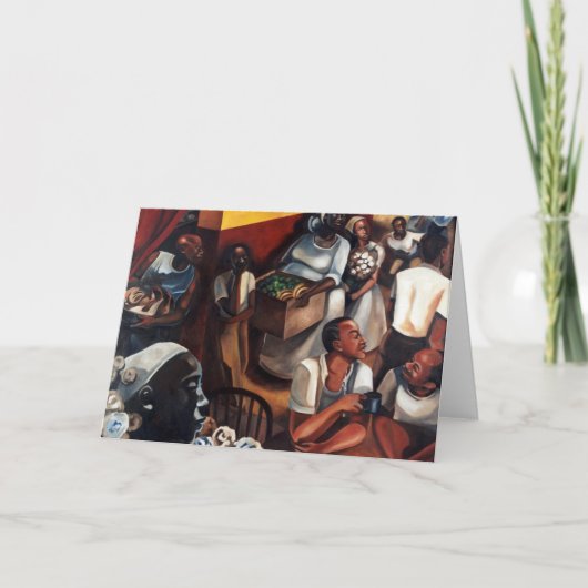 Het "parelhoen werd" los kaart Kwanzaa (Voorkant)