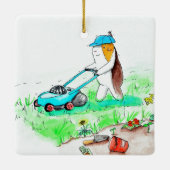 Het parelhokje van het parelhokje de Gardener schi Keramisch Ornament (Achterkant)