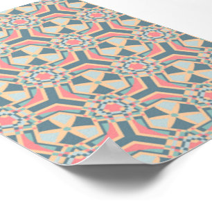 Het parelroze islamistische patroon poster