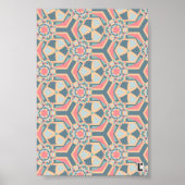 Het parelroze islamistische patroon poster (Voorkant)