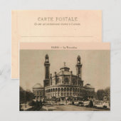 Het Parijs-paleis van het briefkaart van Trocadero (Voorkant / Achterkant)