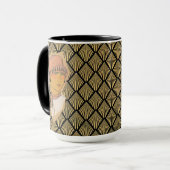 Het Parijse Flapper & Gold Art Deco-patroon Mok (Voorkant links)