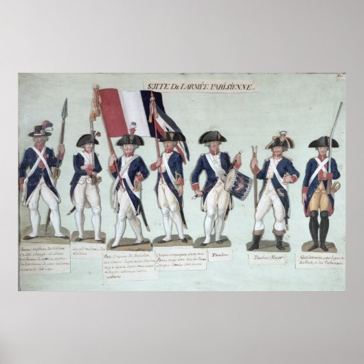 Het Parisiaanse Leger tijdens de Franse Poster (Voorkant)
