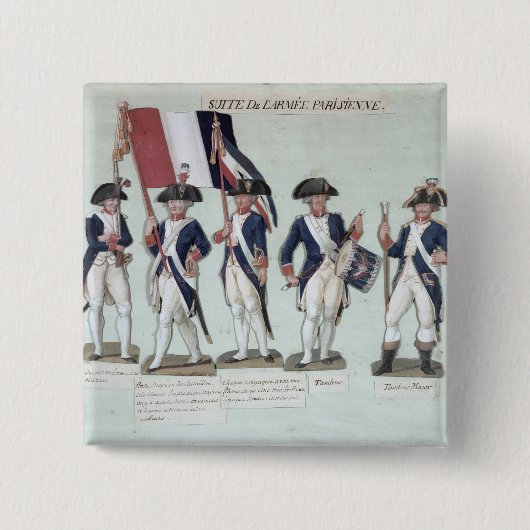 Het Parisiaanse Leger tijdens de Franse Vierkante Button 5,1 Cm (Voorkant)