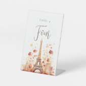 Het Parisienne Trouwtafel nummer Reclamebord Met Voetstuk (Voorkant)