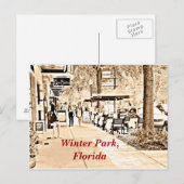 Het Park Florida van de winter - Briefkaart (Voorkant / Achterkant)