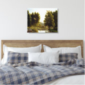 Het park in Mortefontaine (door Bidaud) Canvas Afdruk (Insitu (Slaapkamer))