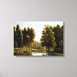 Het park in Mortefontaine (door Bidaud) Canvas Afdruk