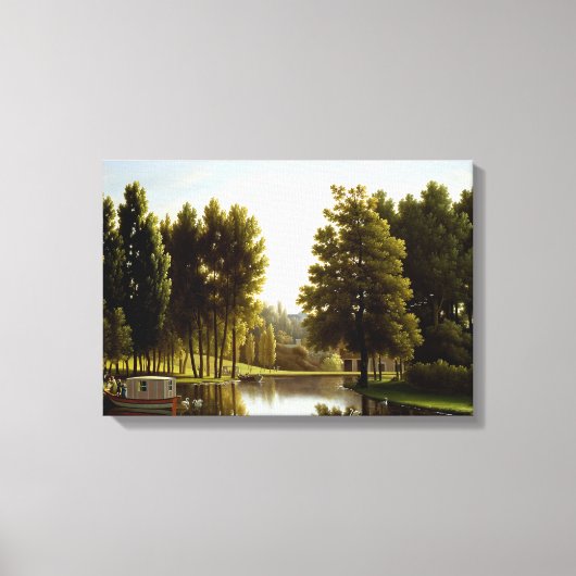 Het park in Mortefontaine (door Bidaud) Canvas Afdruk (Voorkant)