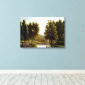 Het park in Mortefontaine (door Bidaud) Canvas Afdruk (Insitu (Houten vloer))