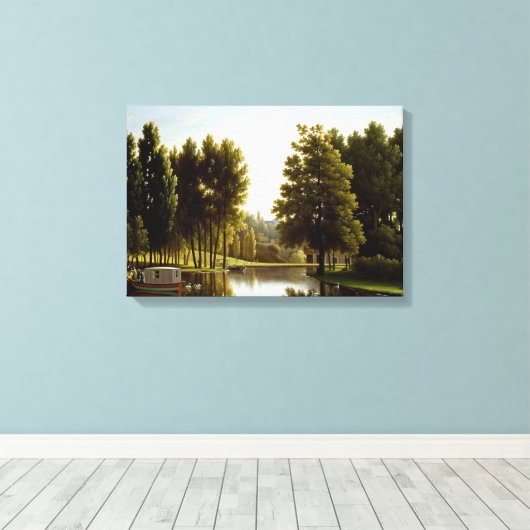 Het park in Mortefontaine (door Bidaud) Canvas Afdruk (Insitu (Houten vloer))