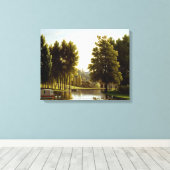 Het park in Mortefontaine (door Bidaud) Canvas Afdruk (Insitu (Houten vloer))