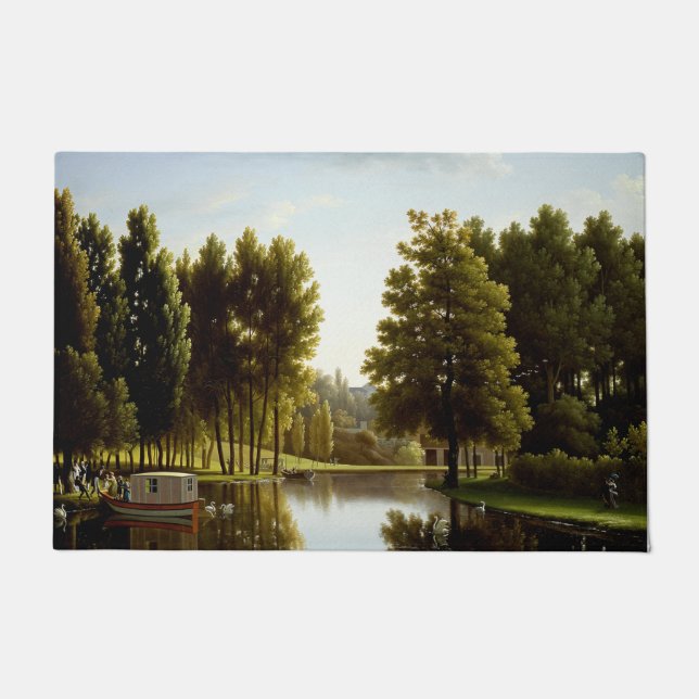 Het park in Mortefontaine (door Bidaud) Deurmat (Voorkant)