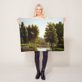 Het park in Mortefontaine (door Bidaud) Fleece Deken