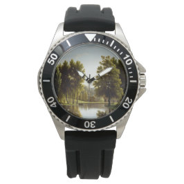 Het park in Mortefontaine (door Bidaud) Horloge