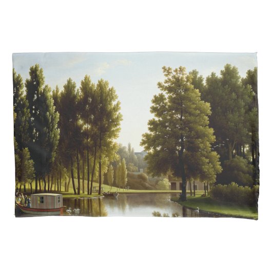 Het park in Mortefontaine (door Bidaud) Kussensloop (Voorkant-Links)