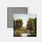 Het park in Mortefontaine (door Bidaud) Magneet (Voorkant / Achterkant)