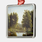 Het park in Mortefontaine (door Bidaud) Metalen Ornament (Links)