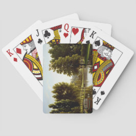 Het park in Mortefontaine (door Bidaud) Pokerkaarten