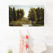 Het park in Mortefontaine (door Bidaud) Spandoek (Insitu)