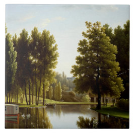 Het park in Mortefontaine (door Bidaud) Tegeltje