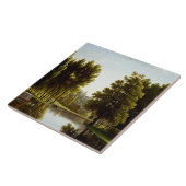 Het park in Mortefontaine (door Bidaud) Tegeltje (Zijkant)