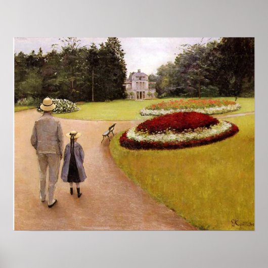 Het park van de Caillebotte-eigendom, Poster (Voorkant)