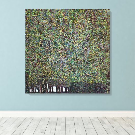 Het park van Gustav Klimt, Art Nouveau Canvas Afdruk (Insitu (Houten vloer))