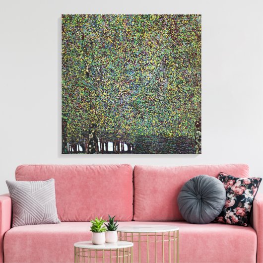 Het park van Gustav Klimt, Art Nouveau Canvas Afdruk (Insitu (Woonkamer))