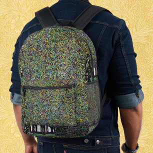 Het park van Gustav Klimt, Art Nouveau uit het ver Bedrukte Rugzak