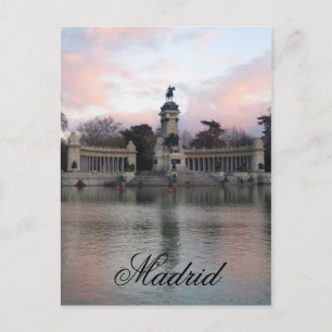 Het Park van Retiro, Madrid, Spanje Briefkaart