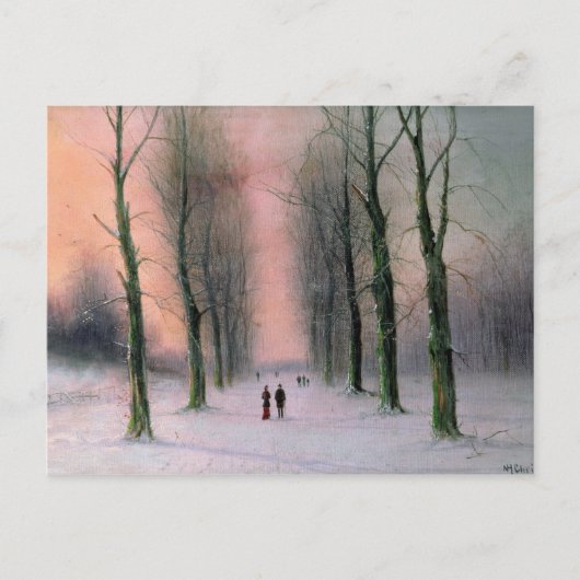 Het Park van scène-Wanstead van de sneeuw Briefkaart (Voorkant)